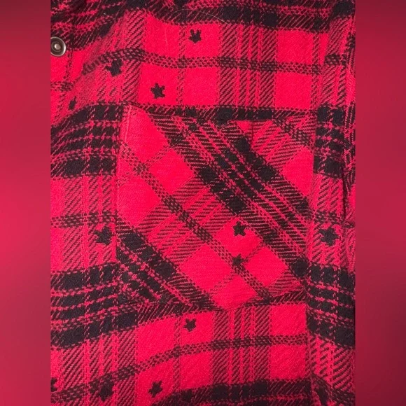 Idyllwind Red & Black Plaid Pearl Snap Shirt With Stars - Picture 2 of 5